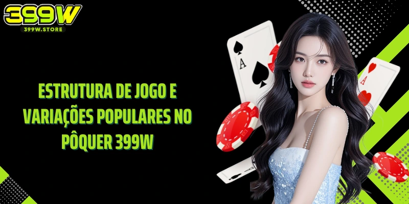 Estrutura de jogo e variações populares no Pôquer 399W